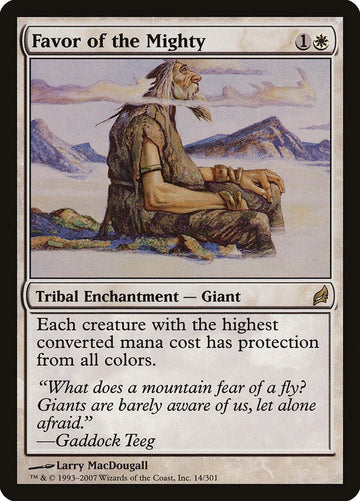 Favor Of The Mighty Lorwyn Excellent Magic MTG