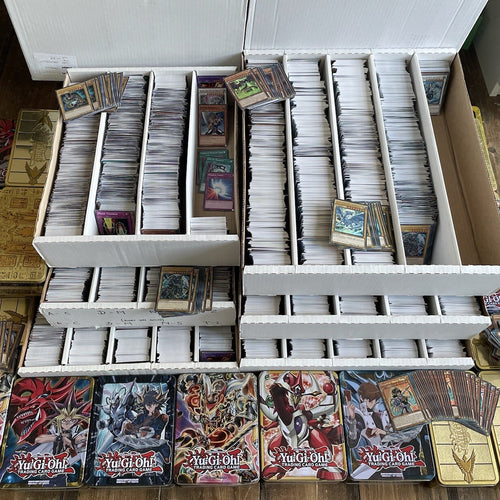 Yugioh 300 Cards Bundle Collection Joblot with 30 Holos INCLUDING YUGIOH TIN