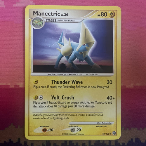 Pokemon Card Manectric Majestic Dawn Uncommon 40/100 Near Mint