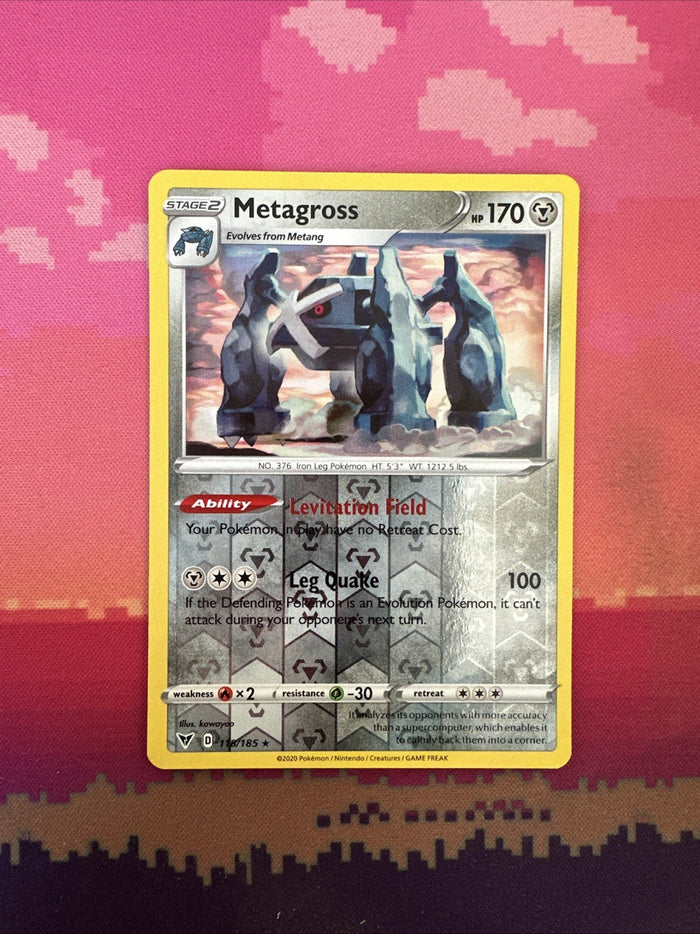 Pokemon Card Metagross Vivid Voltage Reverse Holo Rare 118/185 NM