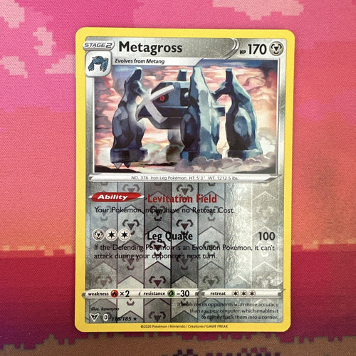 Pokemon Card Metagross Vivid Voltage Reverse Holo Rare 118/185 NM