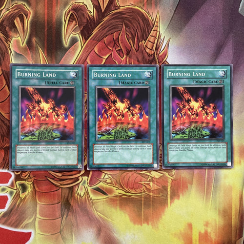 PSV-061 Yugioh | Burning Land × 3 | Common yugioh cards