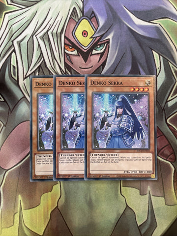 SDCH-EN018 x3 Denko Sekka Common Excellent Condition Yugioh