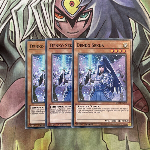 SDCH-EN018 x3 Denko Sekka Common Excellent Condition Yugioh