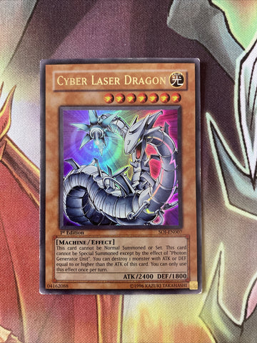 SOI-EN007 Cyber Laser Dragon (Ultra Rare) Yugioh TCG [LP] 1st Ed
