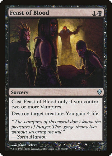 Feast Of Blood Zendikar Excellent Magic MTG