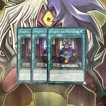 OP20-EN011 x3 Ninjitsu Art Notebook Super Rare Excellent Condition Yugioh