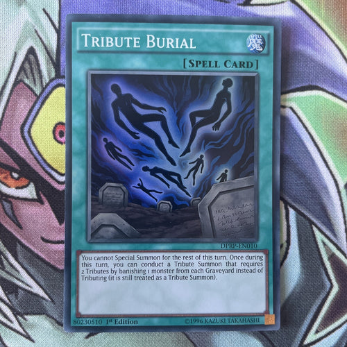 DPRP-EN010 Tribute Burial Super Rare 1st Edition NM Yugioh Card