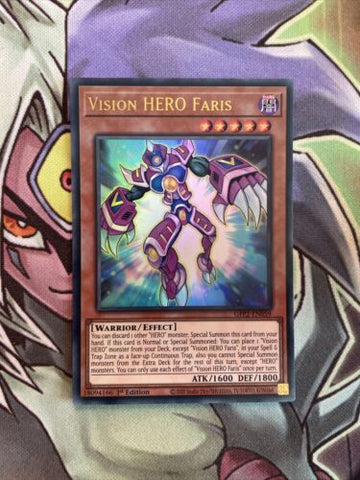 GFP2-EN059 Vision Hero Faris Ultra Rare 1st Edition NM Yugioh Card