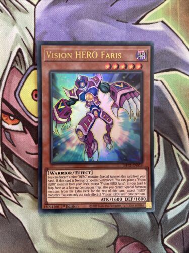 GFP2-EN059 Vision Hero Faris Ultra Rare 1st Edition NM Yugioh Card