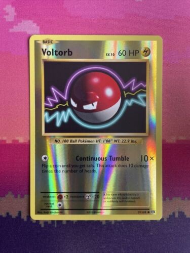 Pokemon Card Voltorb Evolutions Reverse Holo Common 39/108 NM