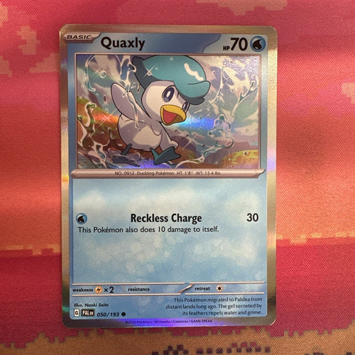 Pokemon Card Quaxly Paldea Evolved Holo 050/193 NM