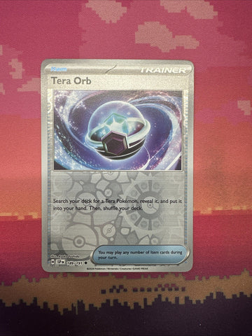 Pokemon Card Tera Orb Surging Sparks Reverse Holo 189/191  NM