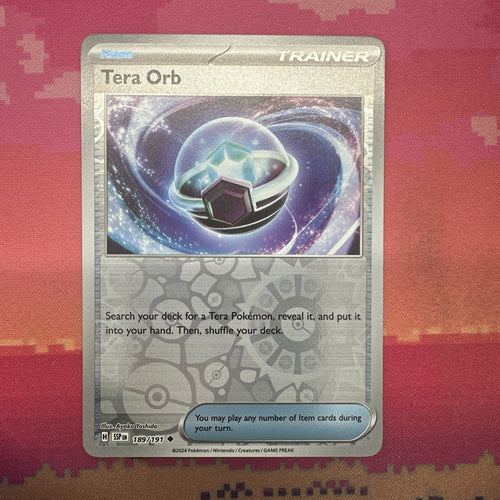Pokemon Card Tera Orb Surging Sparks Reverse Holo 189/191  NM