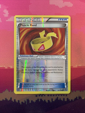 Pokemon Card Muscle Band XY Base Set Reverse Holo 121/146 Near Mint