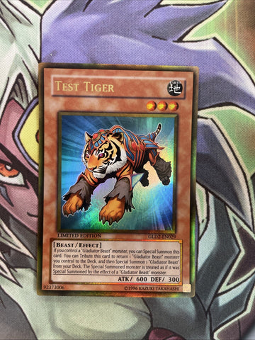 GLD2-EN029 Test Tiger Gold Rare Limited Edition NM Yugioh Card