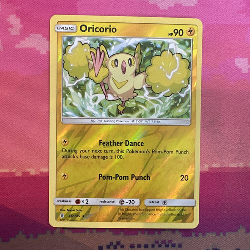 Pokemon Card Oricorio Guardians Rising Reverse Holo Rare 46/145 Near Mint