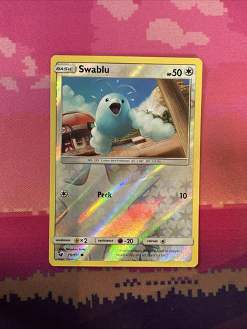 Pokemon Card Swablu Crimson Invasion Reverse Holo 79/111 Near Mint