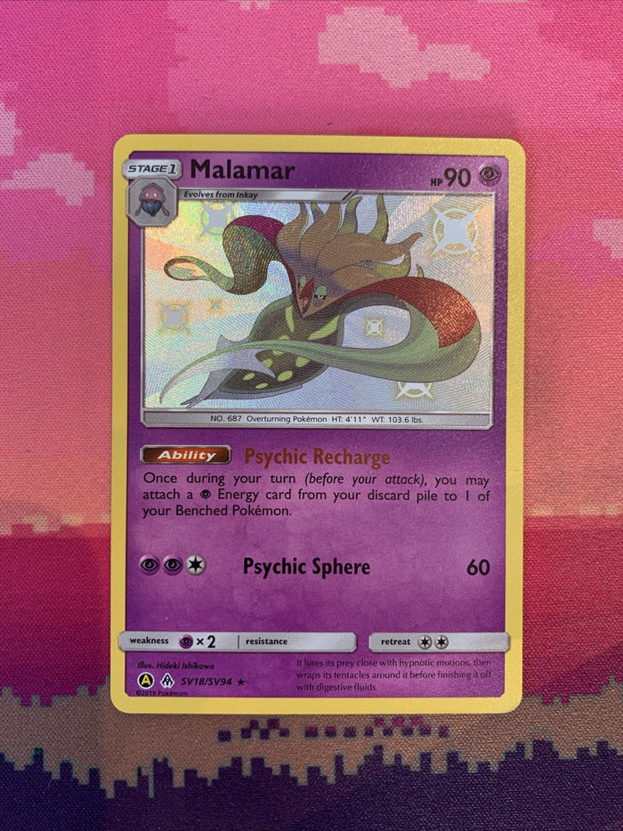 Pokemon Card Malamar SV18/SV94 Shiny Hidden Fates Near Mint