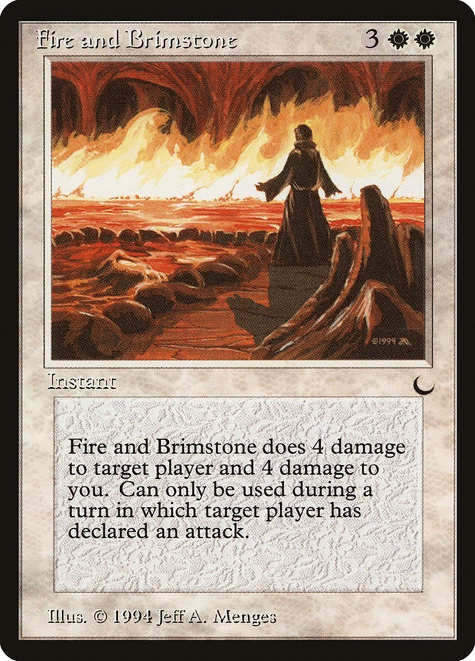 Fire And Brimstone The Dark Excellent Magic MTG
