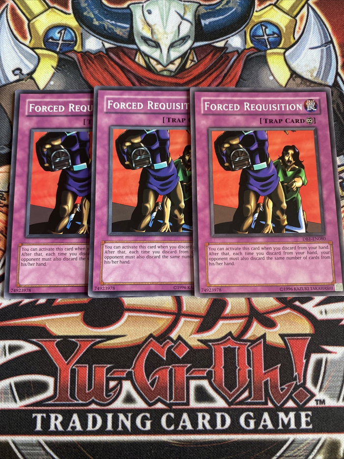 DB1-EN080 x3 Forced Requisition Yugioh Playset