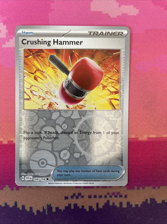 Pokemon Card Crushing Hammer Scarlet & Violet Reverse Holo 168/198  Near Mint