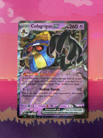 Pokemon Card Cofagrigus ex 076/182 Paradox Rift Near Mint