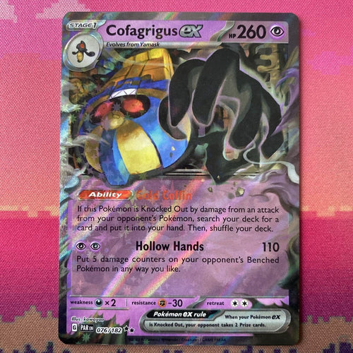 Pokemon Card Cofagrigus ex 076/182 Paradox Rift Near Mint