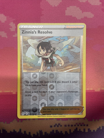 Pokemon Card Zinnia's Resolve Evolving Skies Reverse Holo 164/203 NM