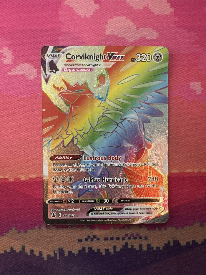 Pokemon Card Corviknight VMAX 171/163 Secret Rare Battle Styles Near Mint