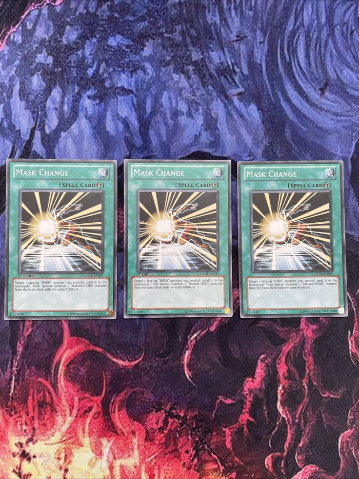 GENF-EN097 x3 Mask Change YuGiOh Card