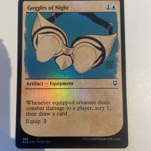 Goggles Of Night SHOWCASE FOIL - Battle for Baldur's Gate Excellent MTG