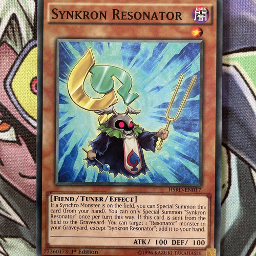 HSRD-EN017 Synkron Resonator Common 1st Edition Yugioh Card Near Mint Condition
