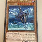 FLOD-EN018 World Legacy World Lance Off Error Misprint Yugioh Card