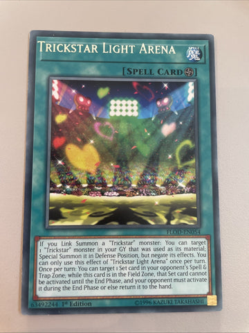 FLOD-en054 Trickstar Light Arena Off Error Misprint Yugioh Card