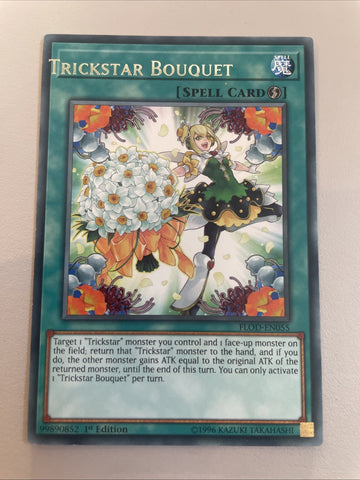 FLOD-EN055 Trickstar Bouquet Off Error Misprint Yugioh Card