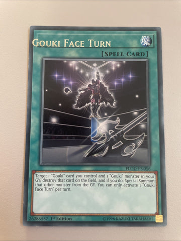 FLOD-EN056 Gouki Face Turn Off Error Misprint Yugioh Card