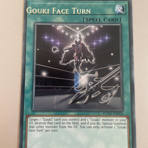 FLOD-EN056 Gouki Face Turn Off Error Misprint Yugioh Card