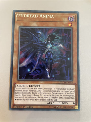 FLOD-EN083 Vendred Anima Off Error Misprint Yugioh Card