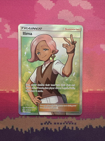 Pokemon Card Illima 146/149 Ultra Rare Sun & Moon Near Mint