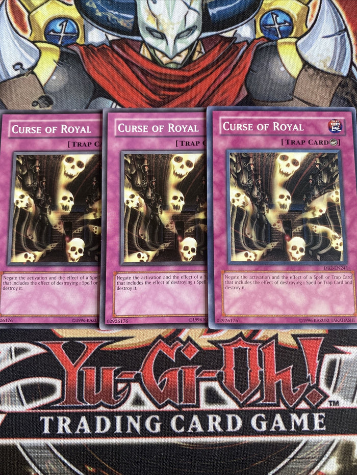 DB2-EN241 x3 Curse Of Royal Yugioh Playset