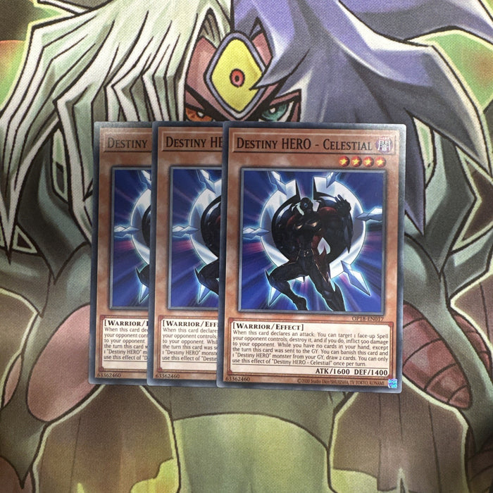 OP18-EN017 x3 Destiny Hero - Celestial Common Excellent Condition Yugioh