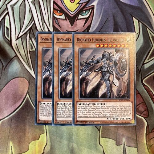 SDAZ-EN006 x3 Dogmatika Fleurdelis, the Knighted Common Excellent Cond Yugioh