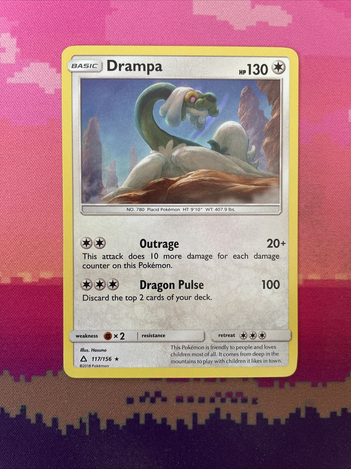 Pokemon Card Drampa Ultra Prism Holo Rare 117/156 Near Mint