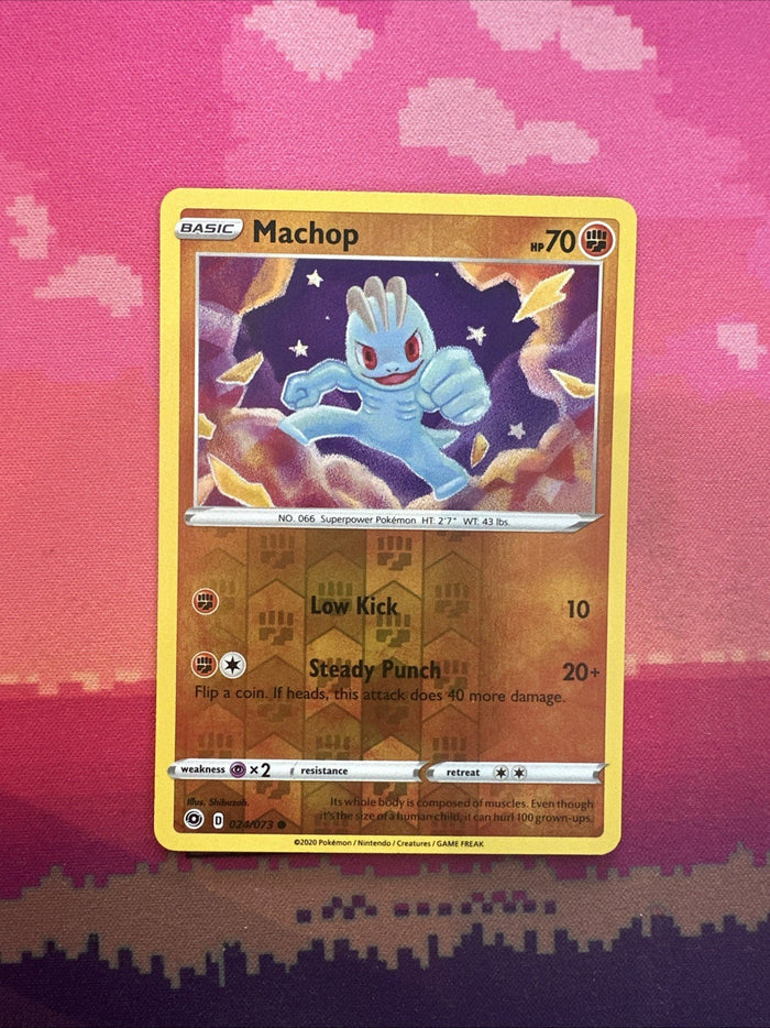 Pokemon Card Machop Champions Path Reverse Holo 024/073 Near Mint