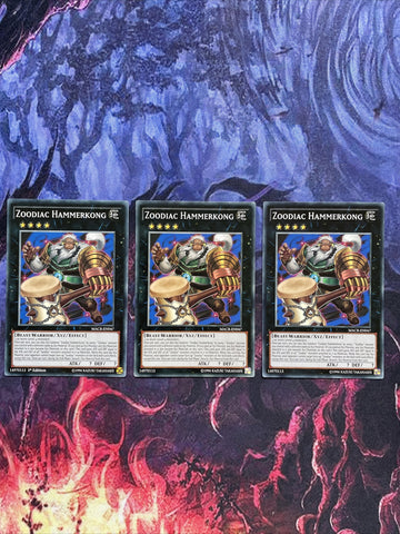MACR-EN047 x3 Zoodiac Hammerkong 1st Edition Common Near Mint Yugioh Card