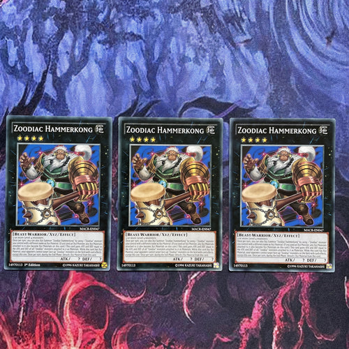 MACR-EN047 x3 Zoodiac Hammerkong 1st Edition Common Near Mint Yugioh Card
