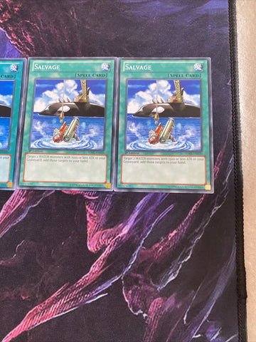 SDRE-EN030 3x Salvage - Yugioh! - 1st Ed. Common - Good Condition (back)
