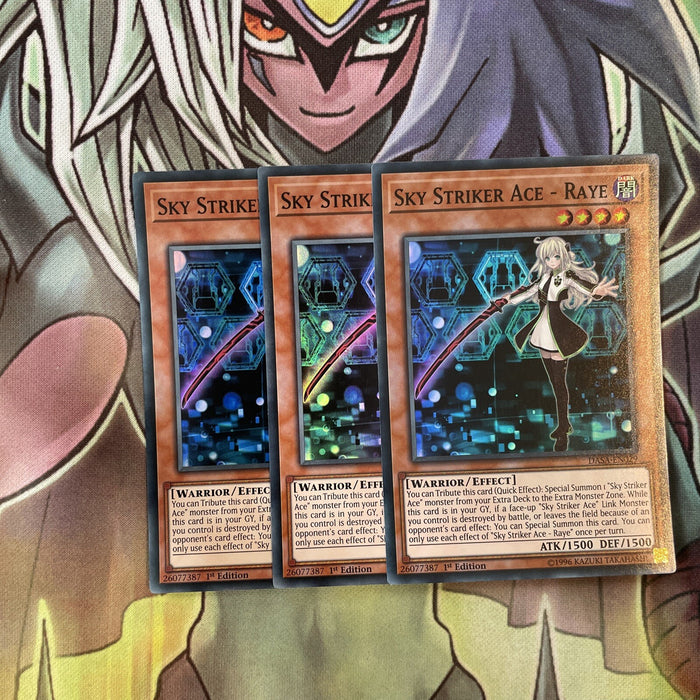 DASA-EN029 x3 Sky Striker Ace - Raye Super Rare Excellent Condition Yugioh