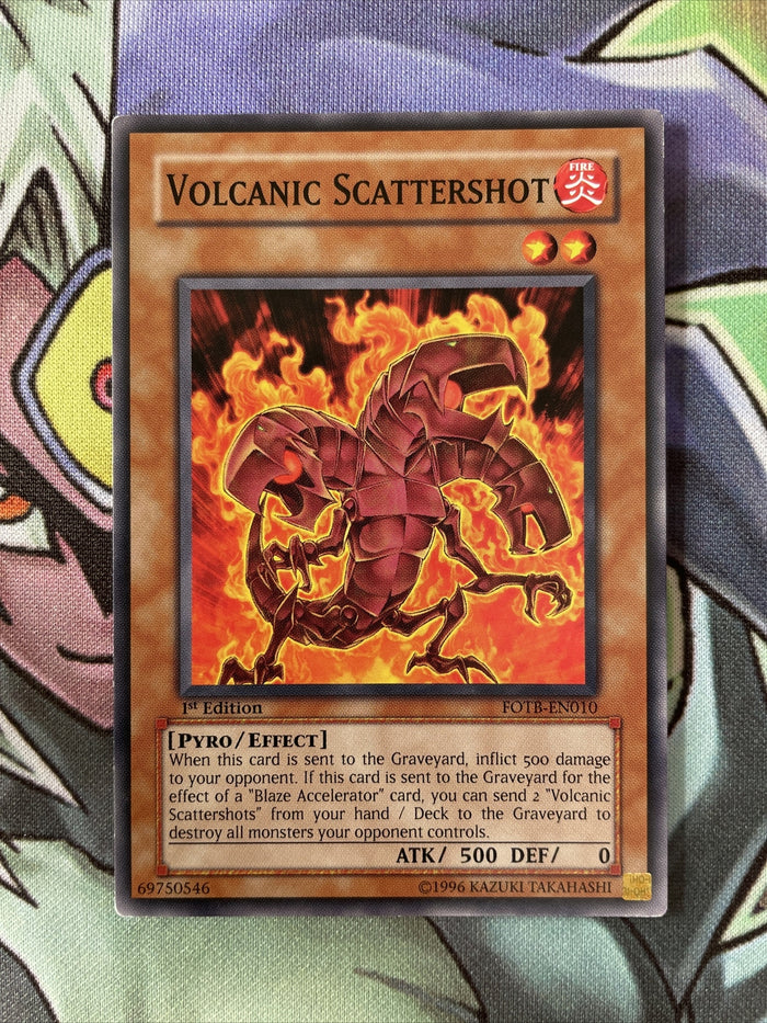 FOTB-EN010 Volcanic Scattershot Common 1st Edition Yugioh Card LP Condi